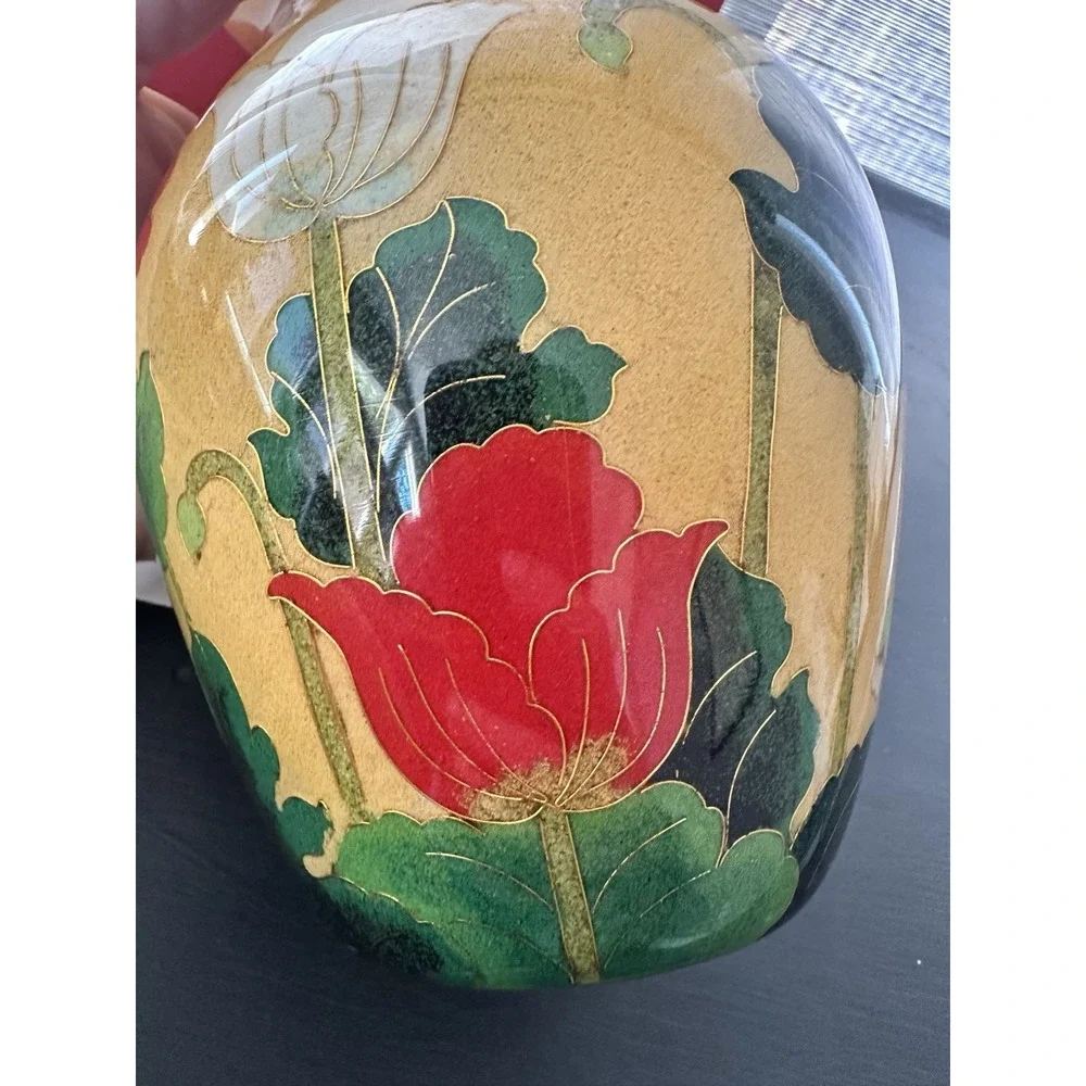 MOMA Red Poppy Cloisonné 7